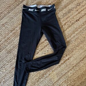 Nike Black Leggings with Logo Waistband